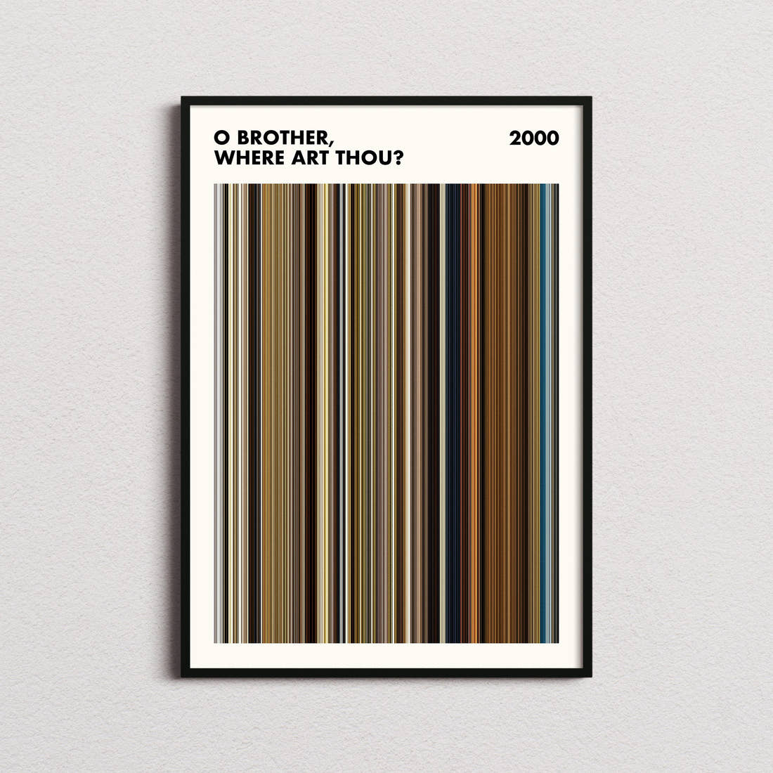 O' Brother Where Art Thou Movie Barcode Poster - Simplified