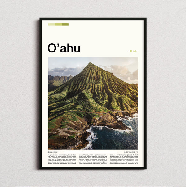 Oahu - Green Mountain Ridge - Travel Print