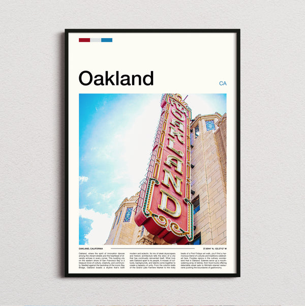 Oakland - Fox Theatre Sign - Travel Print