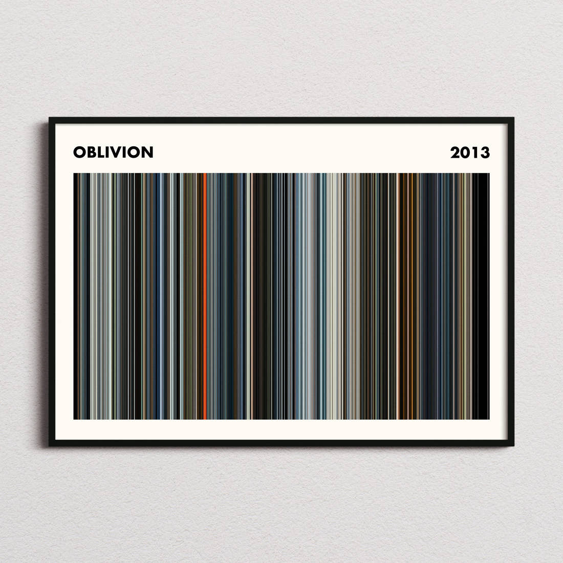Oblivion Movie Barcode Poster - Simplified