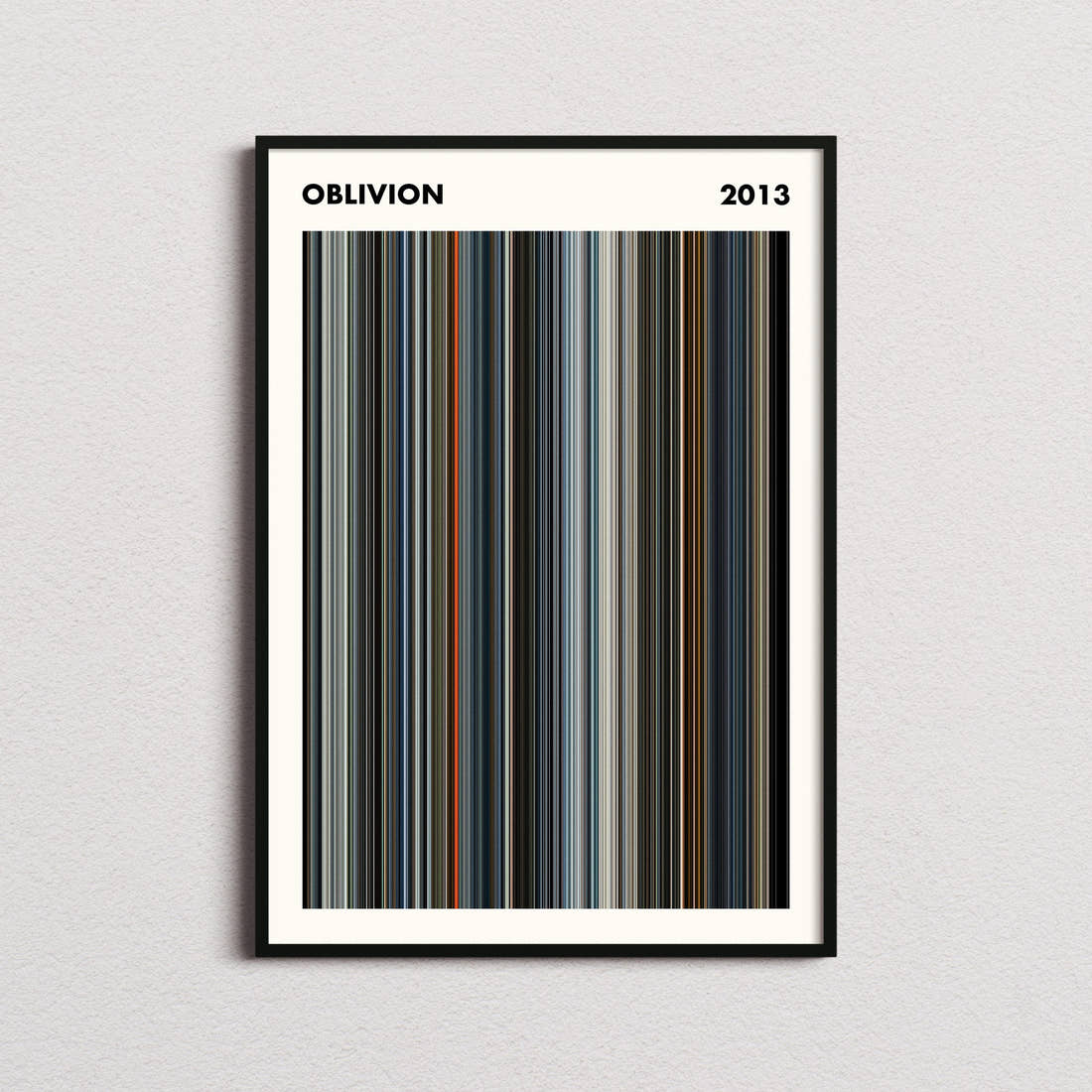 Oblivion Movie Barcode Poster - Simplified