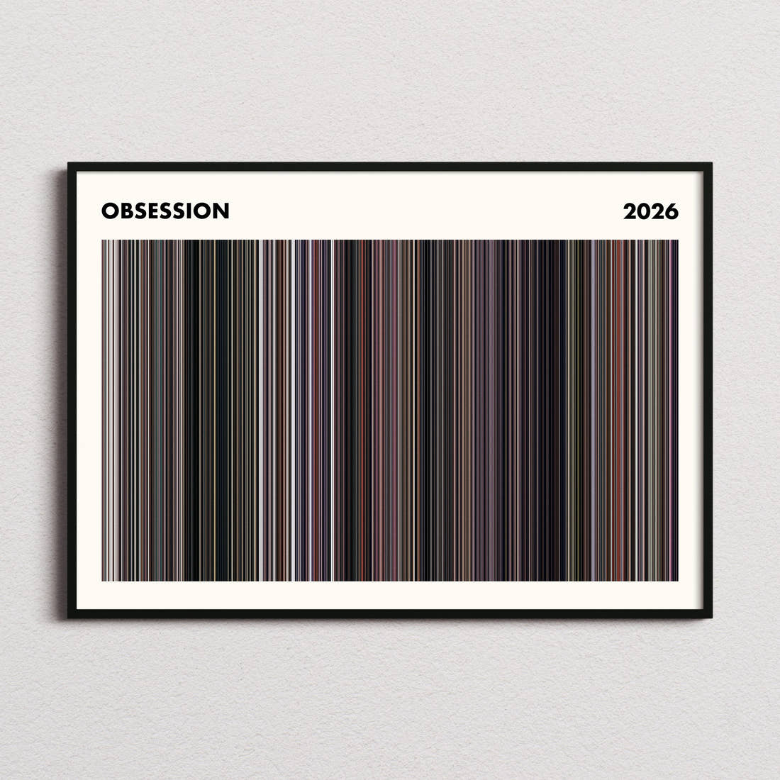 Obsession Movie Barcode Poster - Simplified