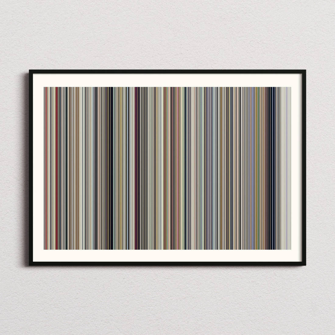 Ocean Waves Movie Barcode Poster - Barcode Only