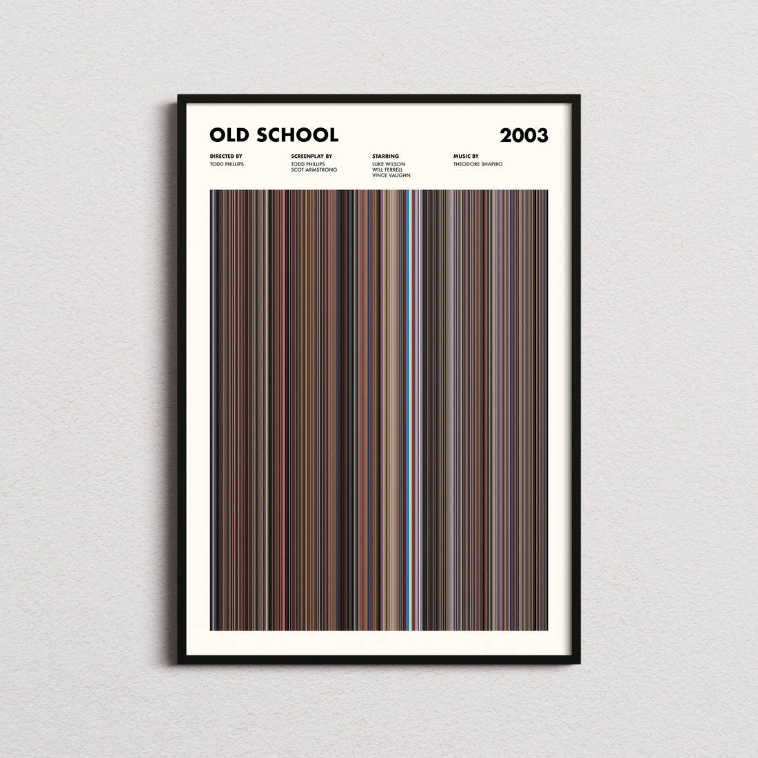 Old School Movie Barcode Poster