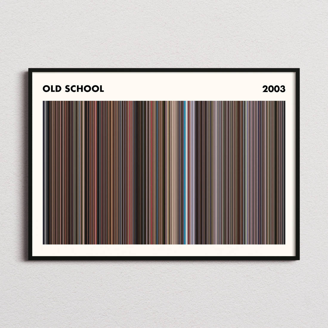 Old School Movie Barcode Poster - Simplified