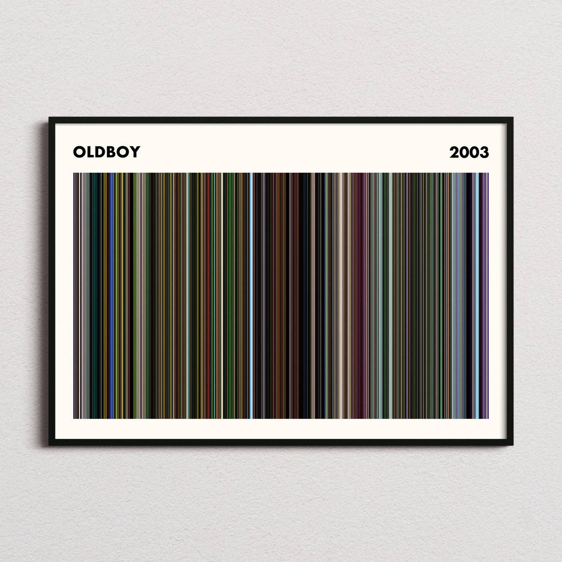 Oldboy 2003 Movie Barcode Poster - Simplified