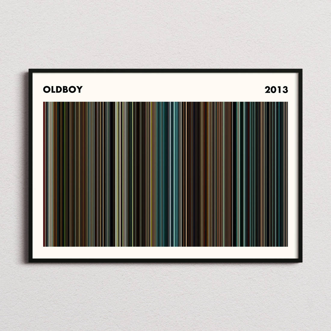 Oldboy 2013 Movie Barcode Poster - Simplified