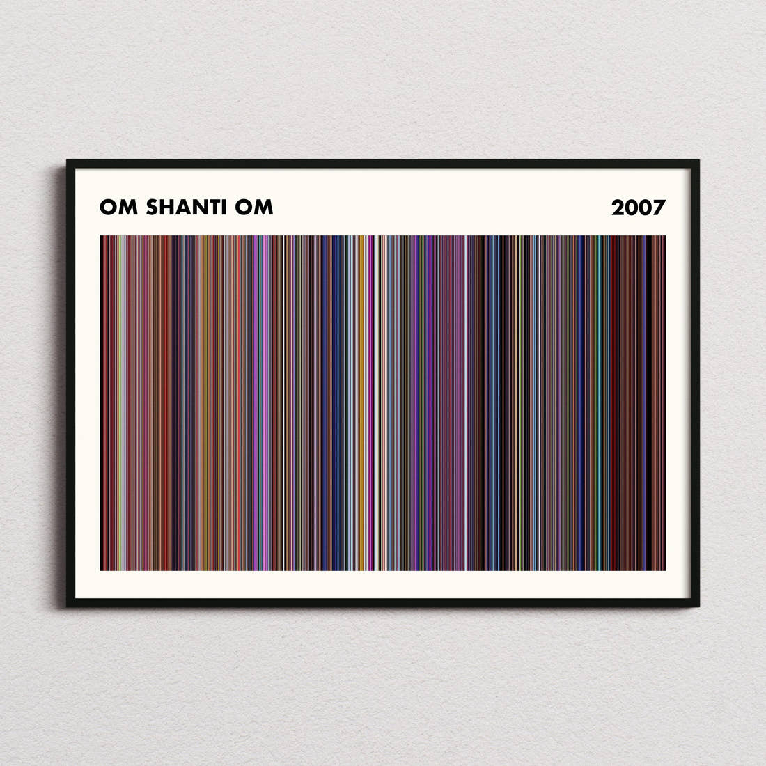 Om Shanti Om Movie Barcode Poster - Simplified