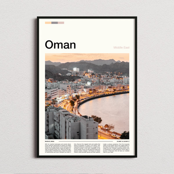 Oman - Corniche Along The Bay - Travel Print
