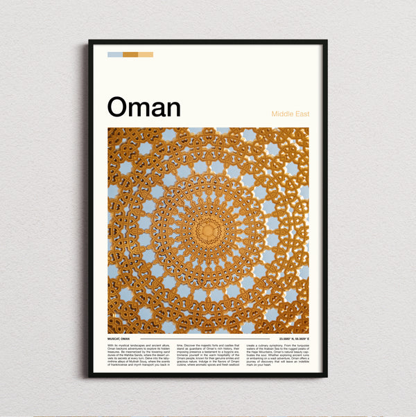 Oman - Gilded Ceiling Detail - Travel Print