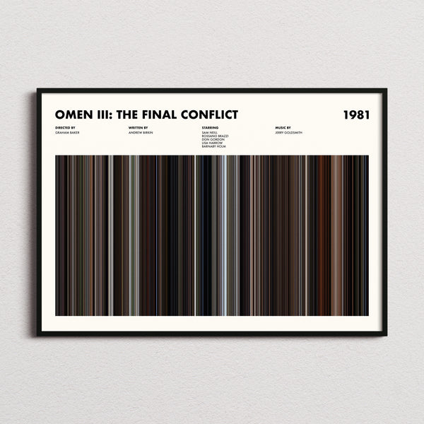 Omen III: The Final Conflict Movie Barcode Poster