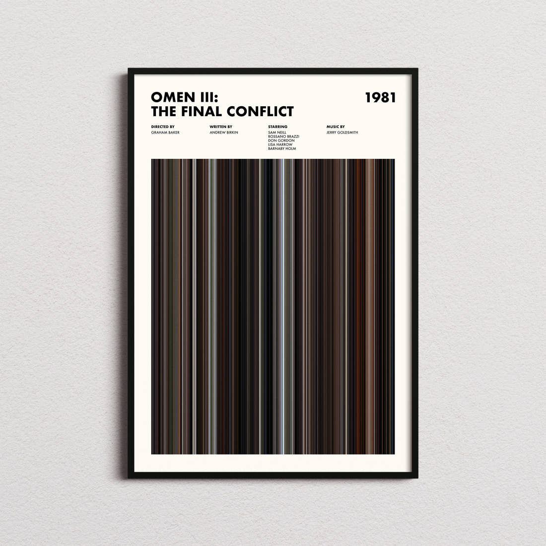 Omen III: The Final Conflict Movie Barcode Poster