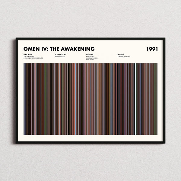 Omen IV: The Awakening Movie Barcode Poster