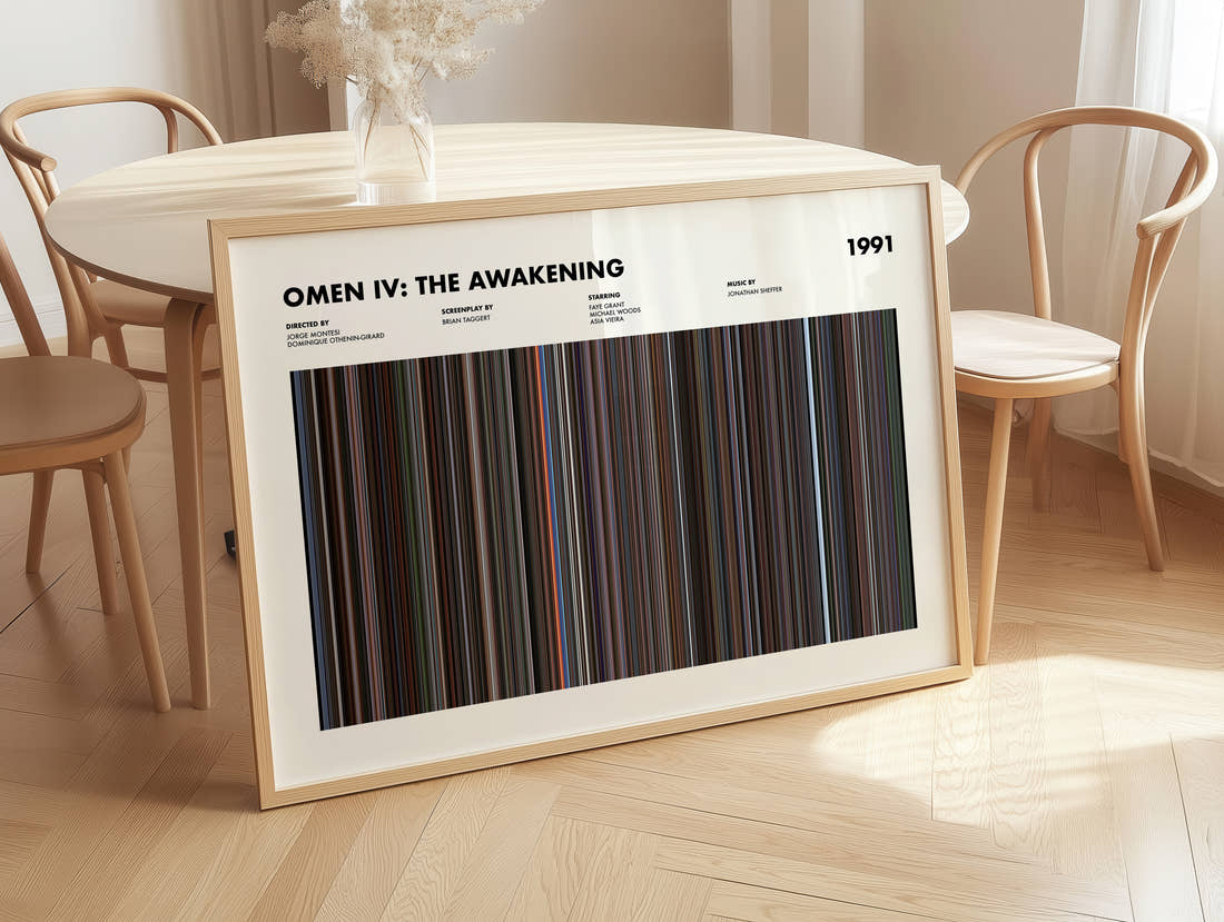 Omen IV: The Awakening Movie Barcode Poster