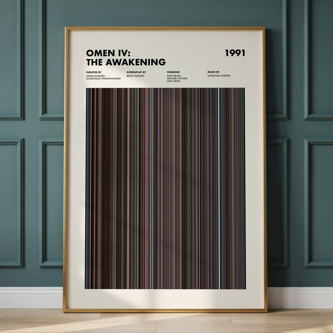 Omen IV: The Awakening Movie Barcode Poster