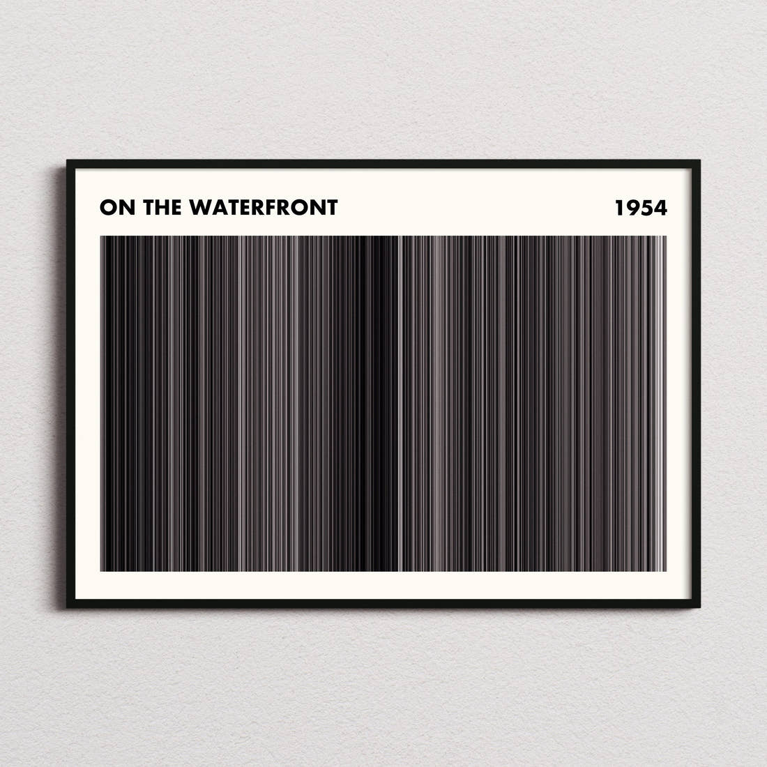 On the Waterfront Movie Barcode Poster - Simplified