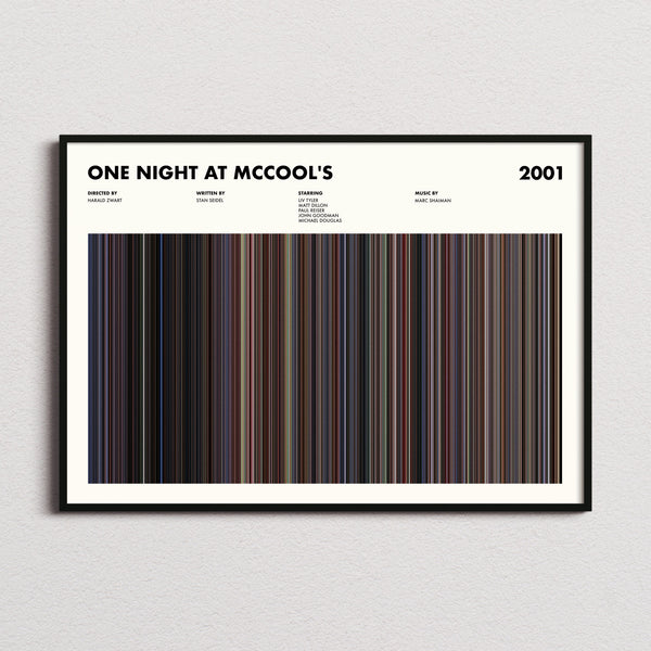 One Night At McCool's Movie Barcode Poster
