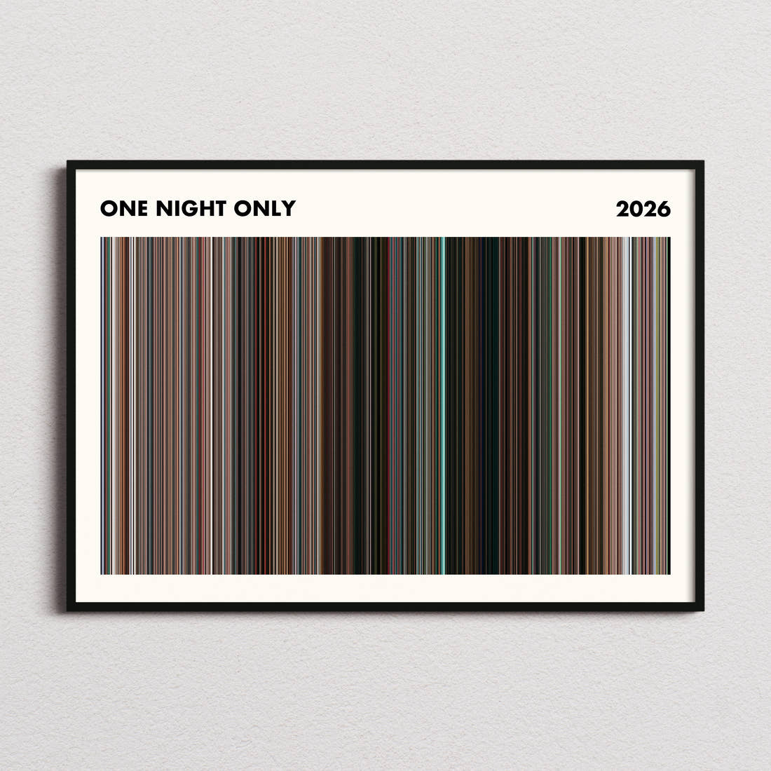 One Night Only Movie Barcode Poster - Simplified