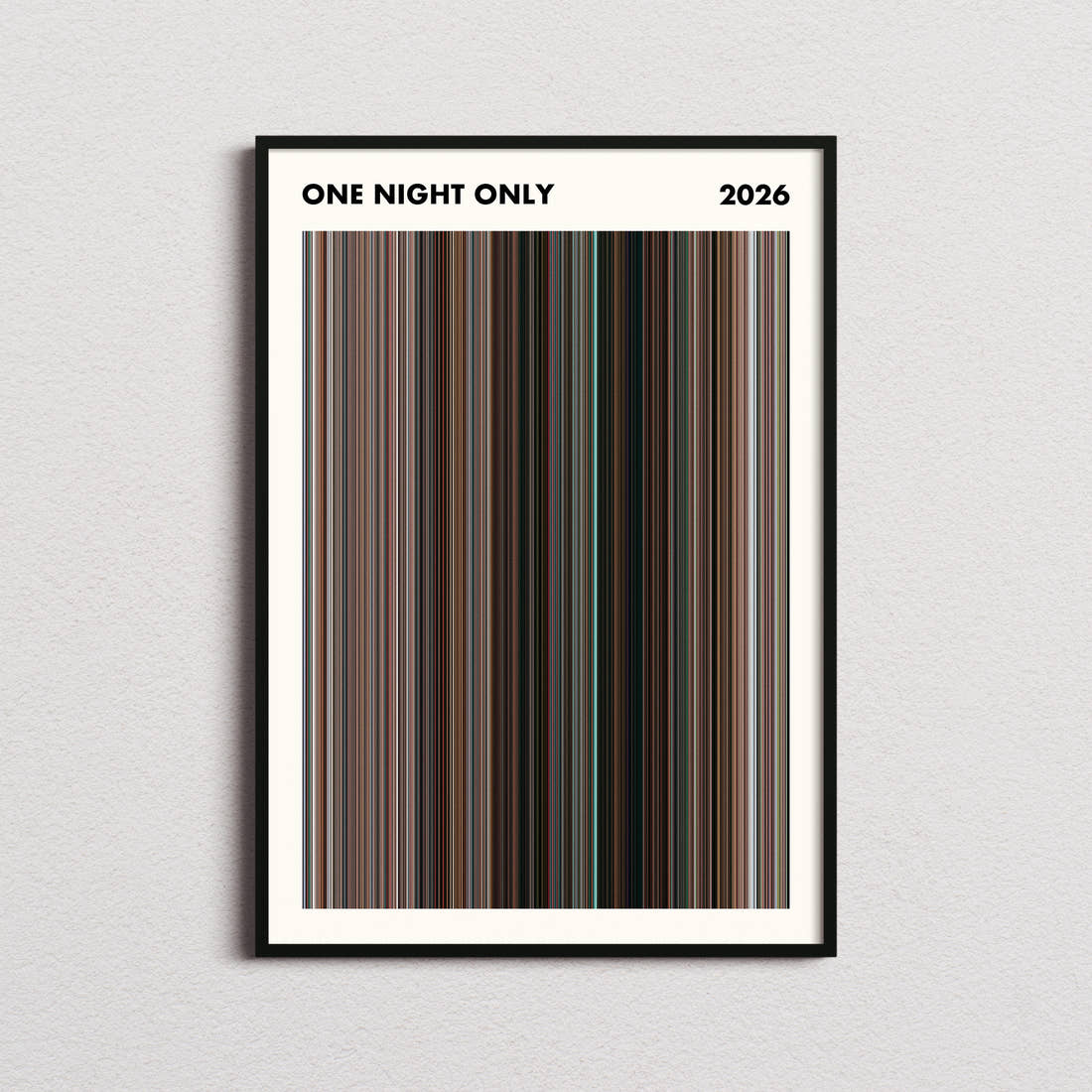 One Night Only Movie Barcode Poster - Simplified