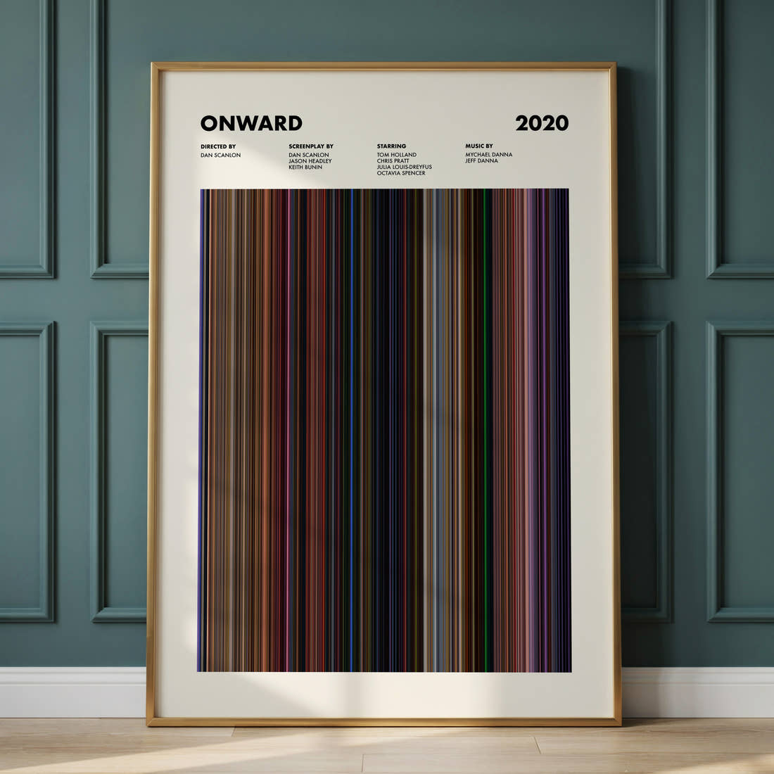 Onward Movie Barcode Poster