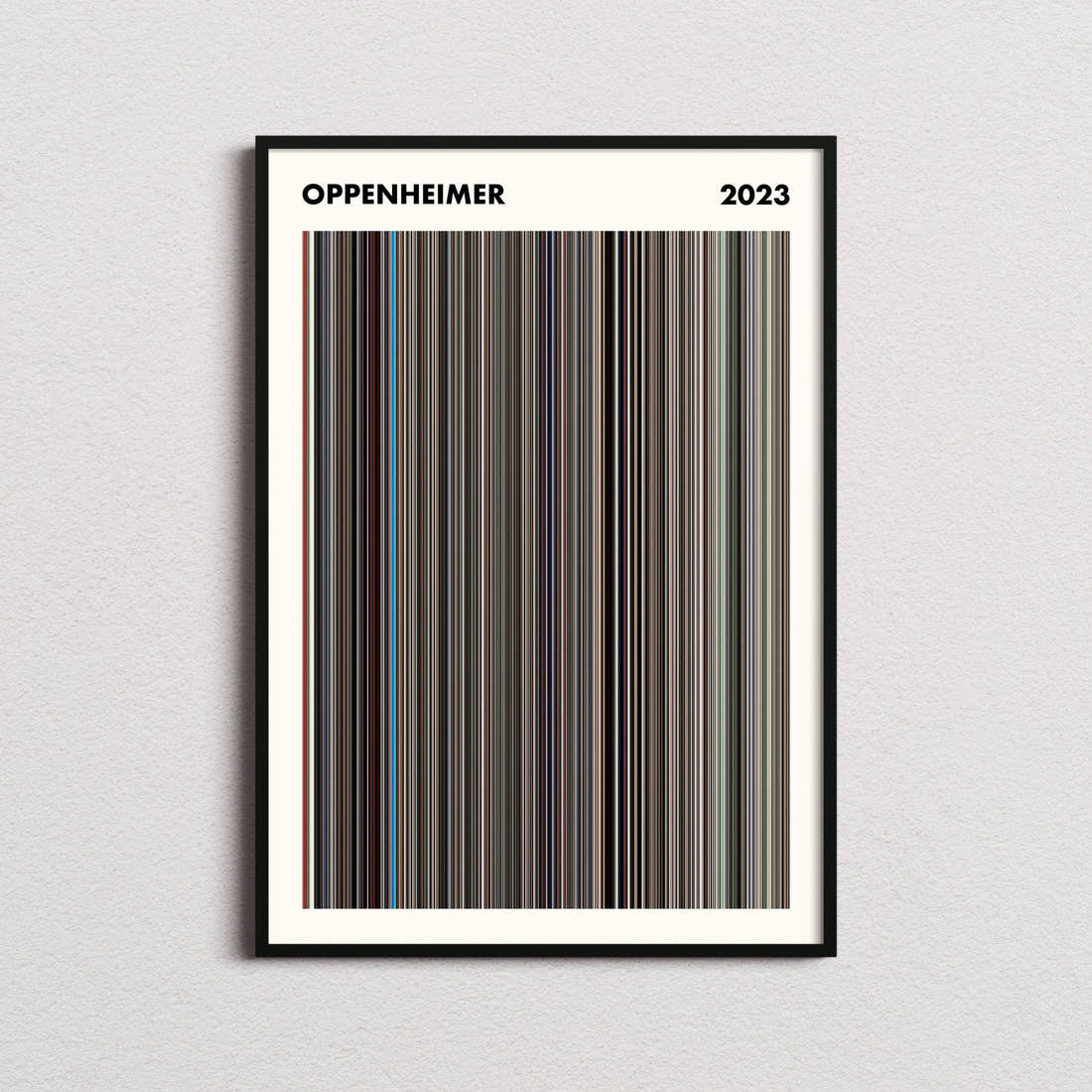 Oppenheimer Movie Barcode Poster - Simplified