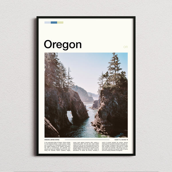 Oregon - Sea Arch On The Coast - Travel Print