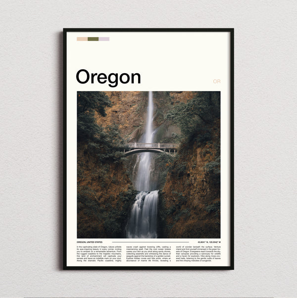 Oregon - Multnomah Falls - Travel Print