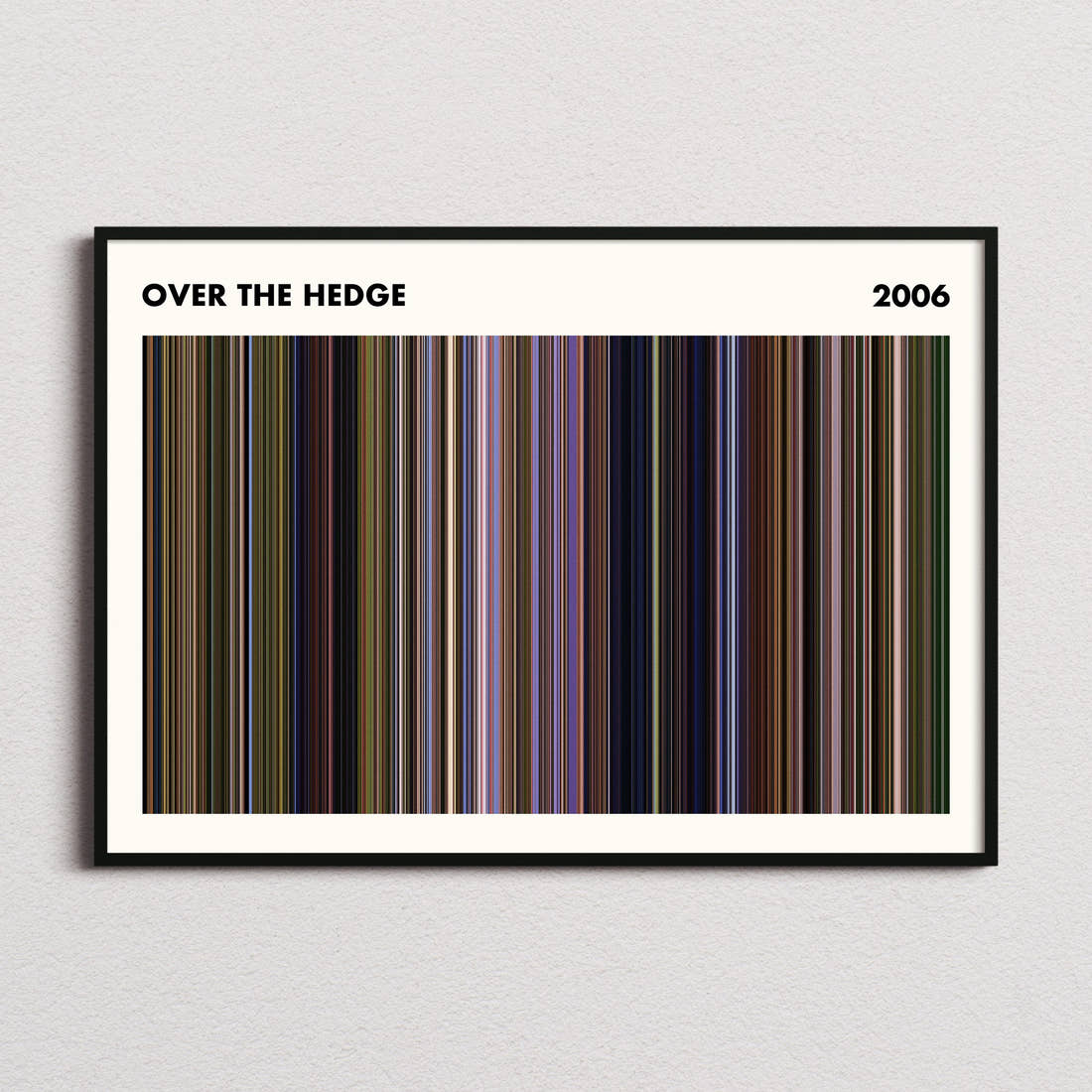 Over The Hedge Movie Barcode Poster - Simplified