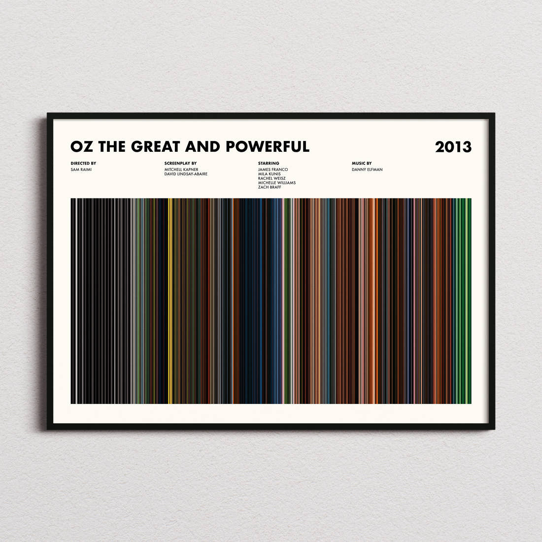 Oz the Great and Powerful Movie Barcode Poster