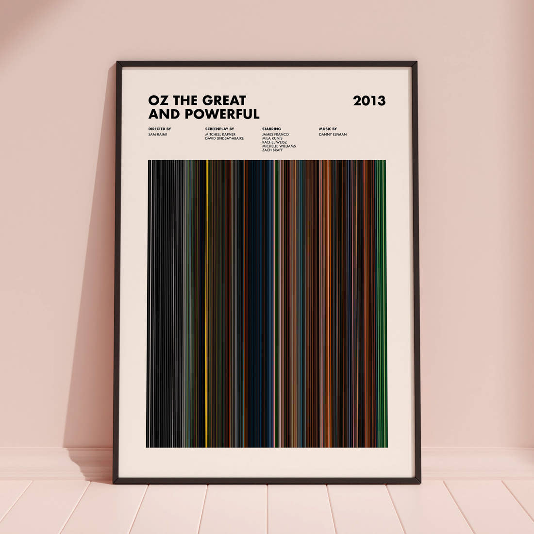 Oz the Great and Powerful Movie Barcode Poster