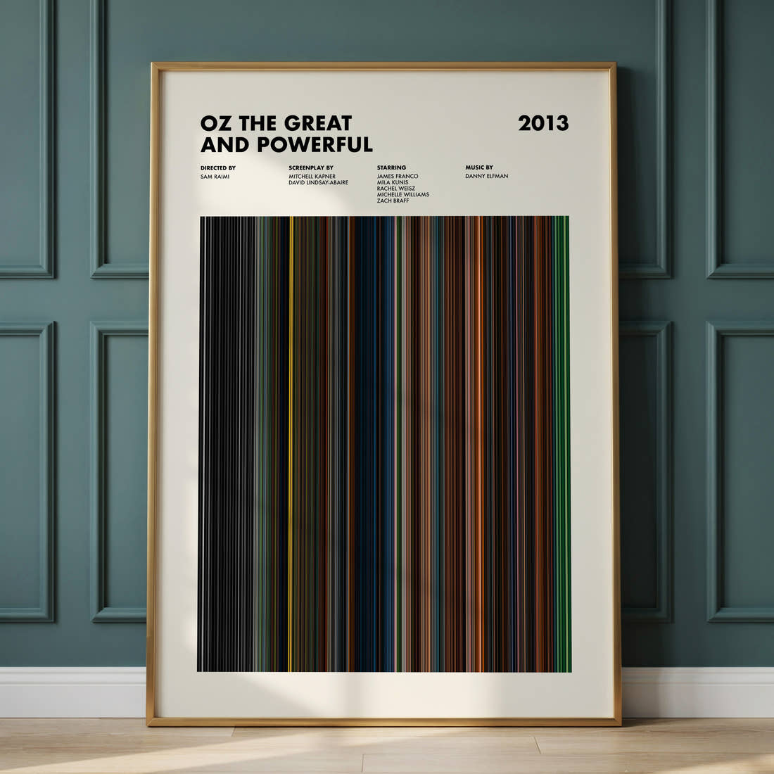Oz the Great and Powerful Movie Barcode Poster
