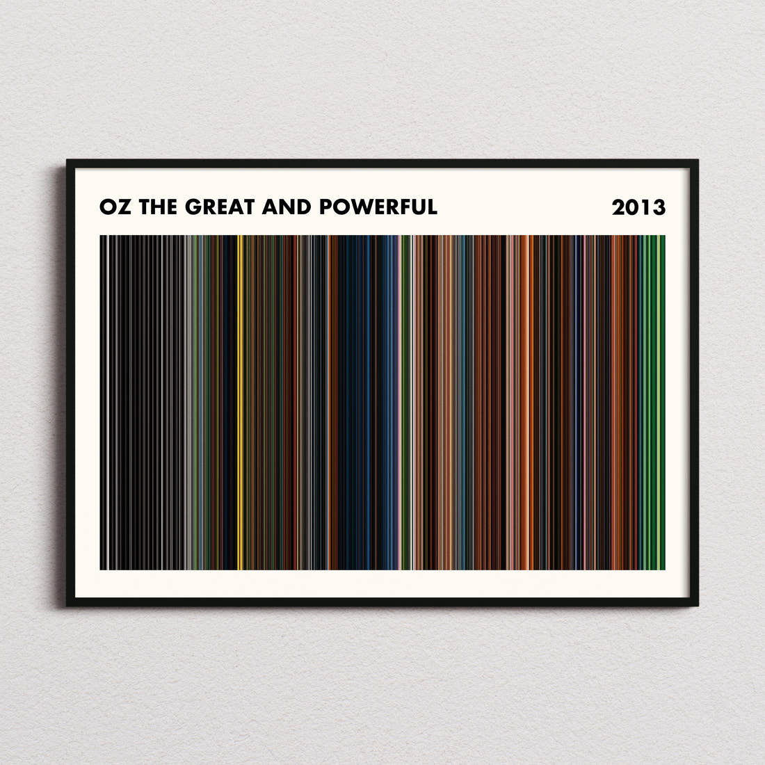 Oz the Great and Powerful Movie Barcode Poster - Simplified