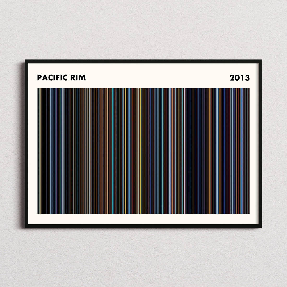 Pacific Rim Movie Barcode Poster - Simplified