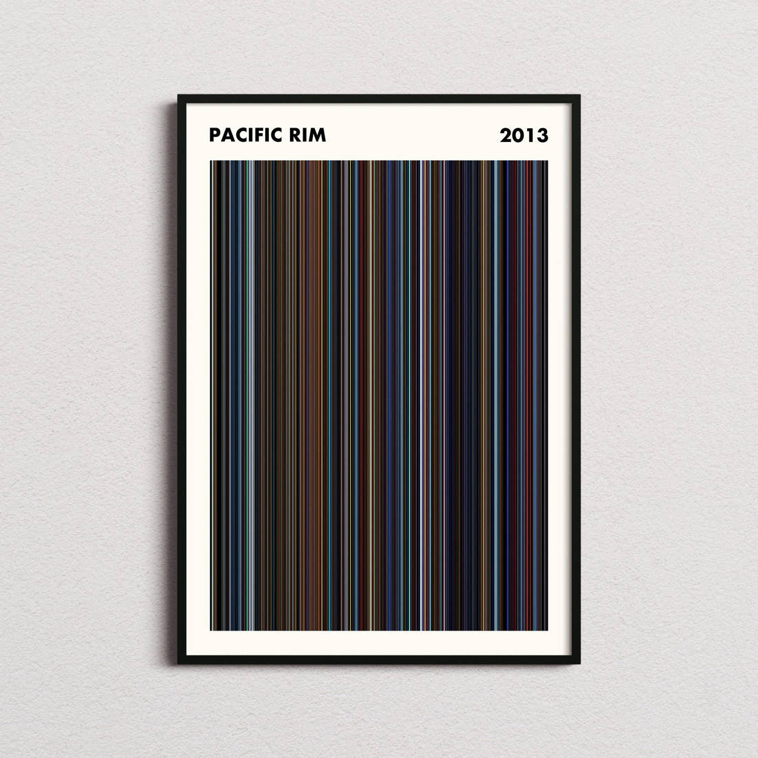 Pacific Rim Movie Barcode Poster - Simplified