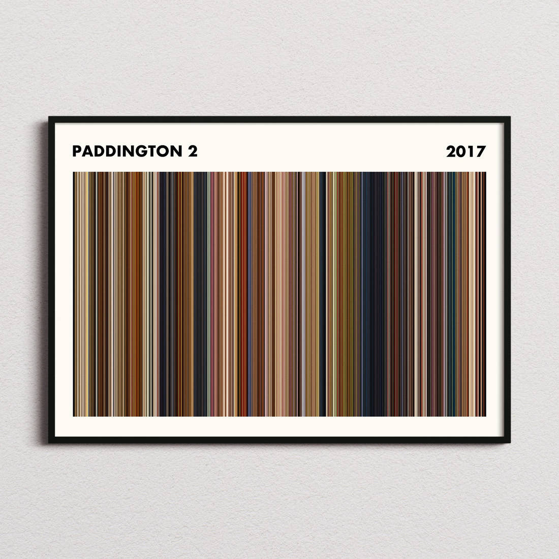 Paddington 2 Movie Barcode Poster - Simplified