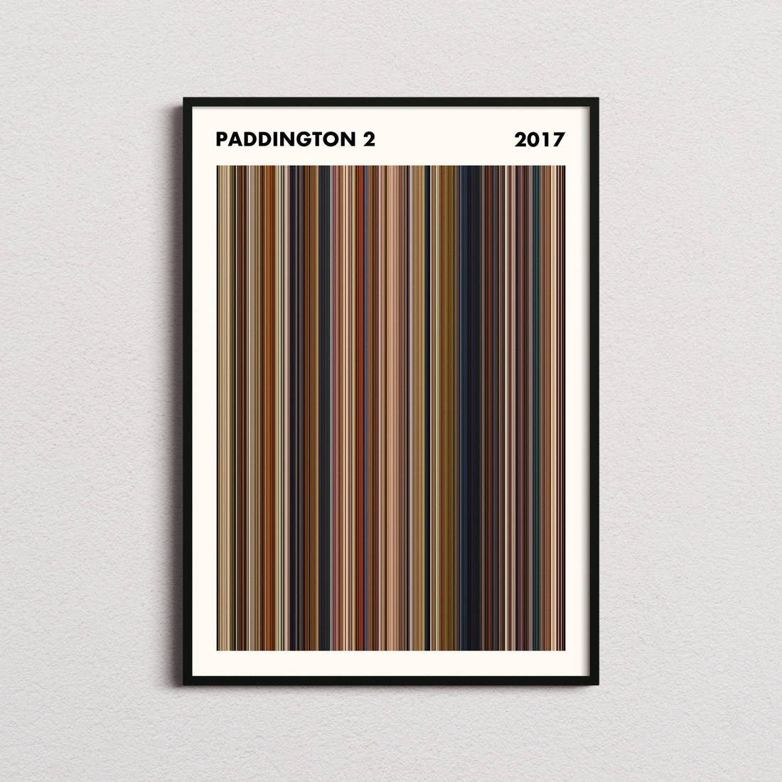 Paddington 2 Movie Barcode Poster - Simplified