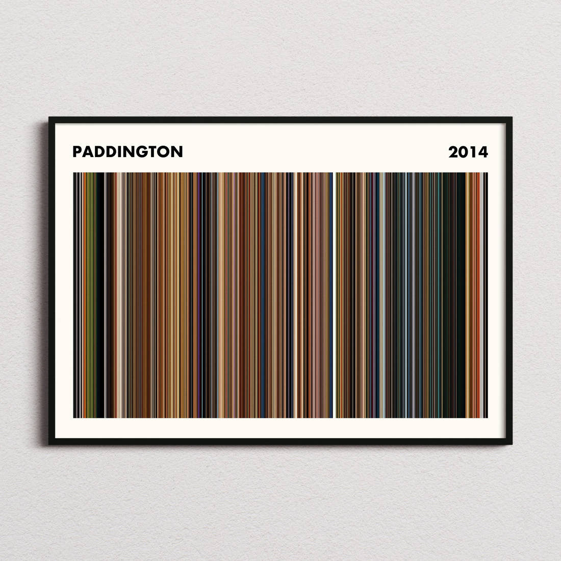 Paddington Movie Barcode Poster - Simplified
