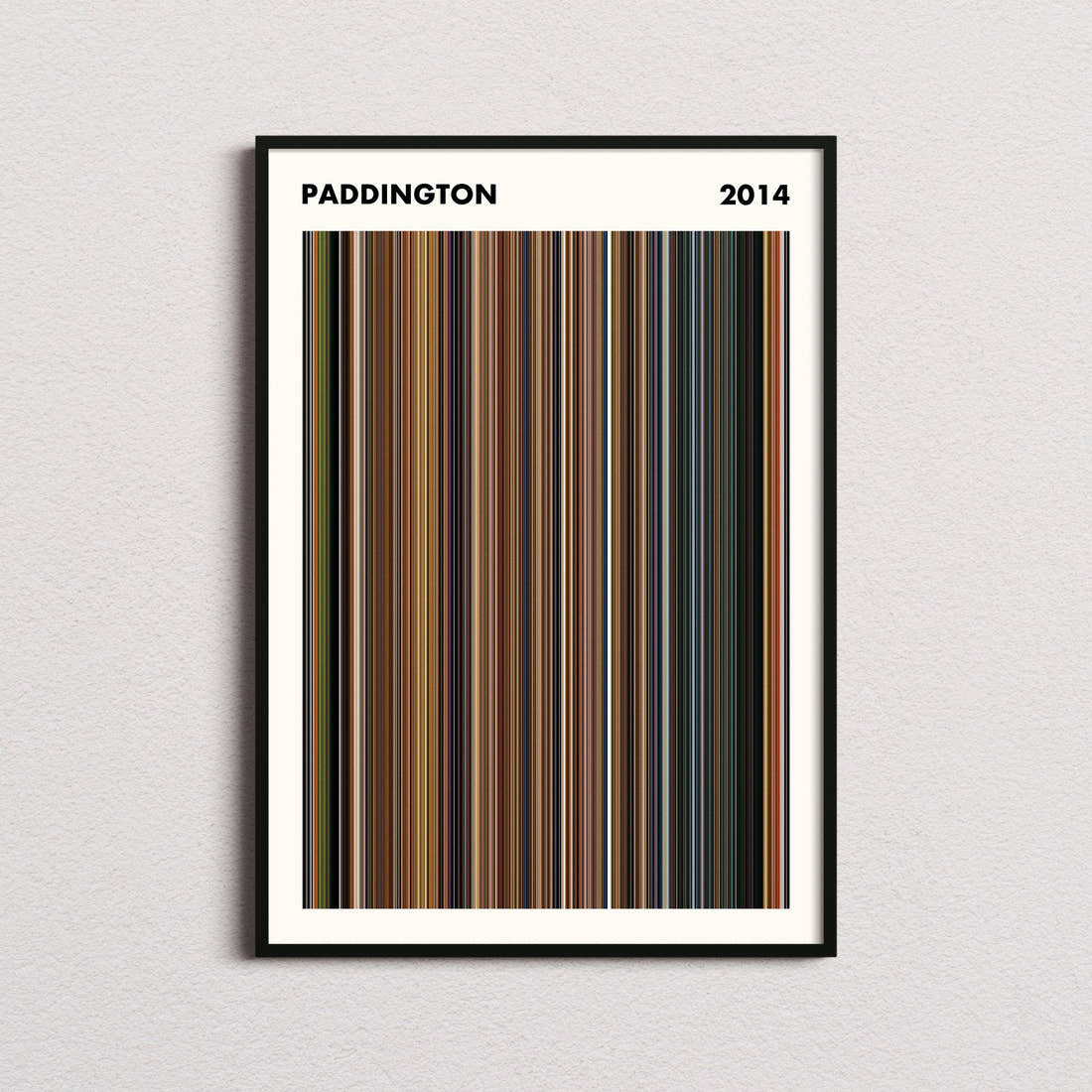 Paddington Movie Barcode Poster - Simplified