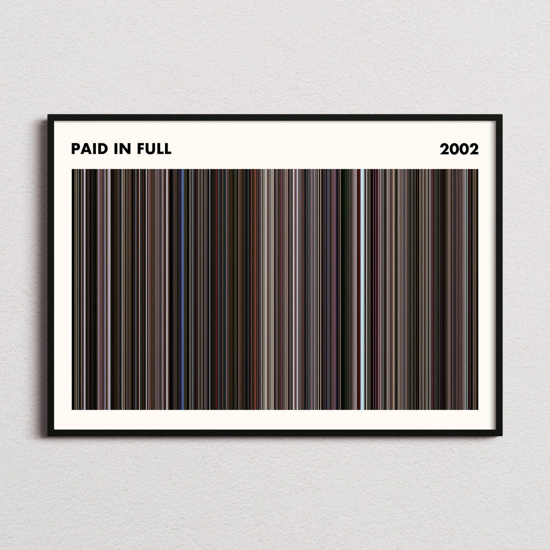 Paid in Full Movie Barcode Poster - Simplified