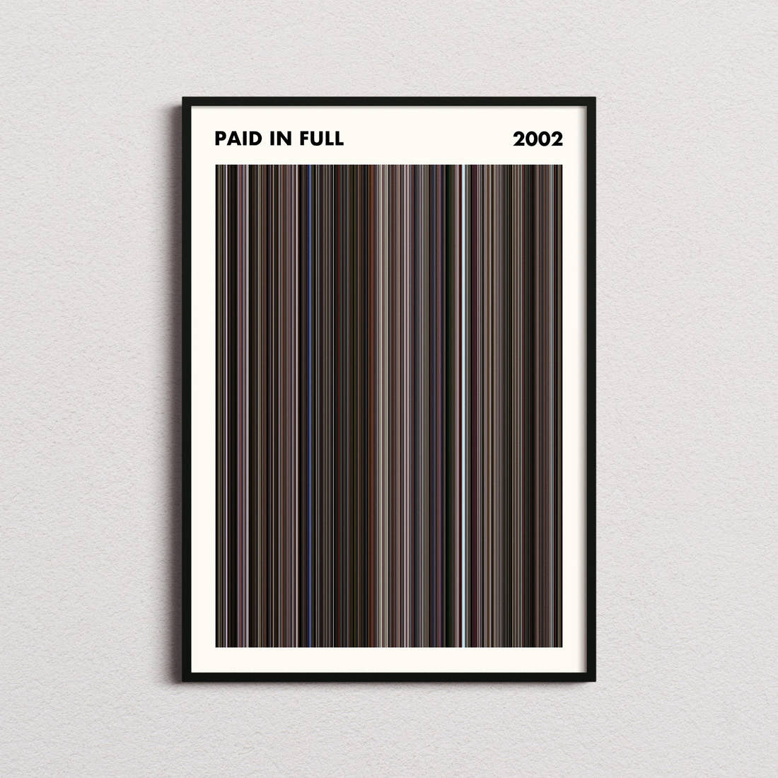 Paid in Full Movie Barcode Poster - Simplified