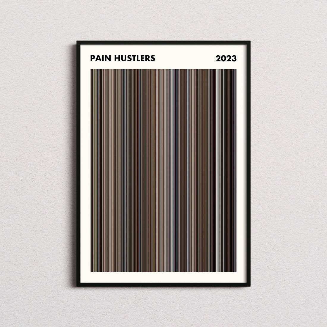 Pain Hustlers Movie Barcode Poster - Simplified