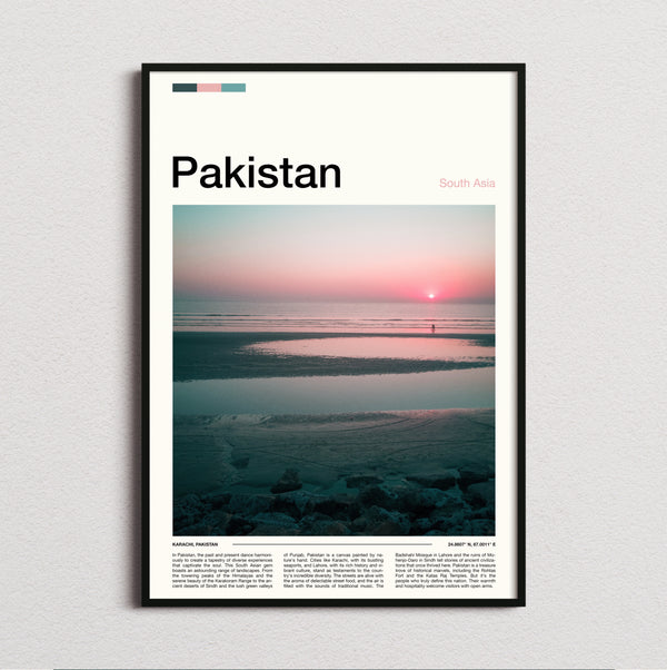 Pakistan - Sunset Over The Sea - Travel Print
