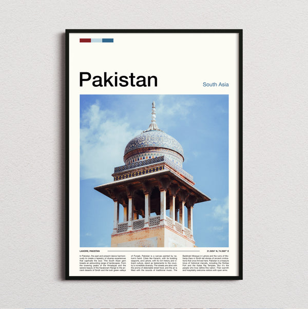 Pakistan - Domed Mughal Pavilion - Travel Print