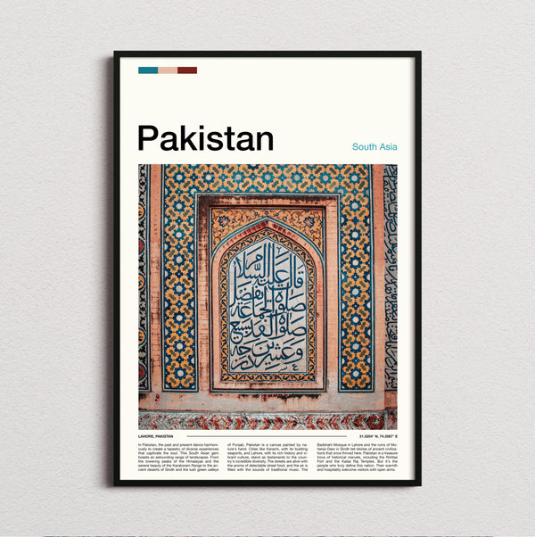 Pakistan - Tiled Calligraphy Panel - Travel Print