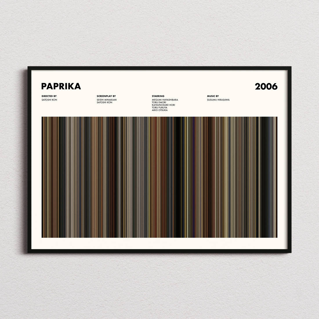 Paprika Movie Barcode Poster