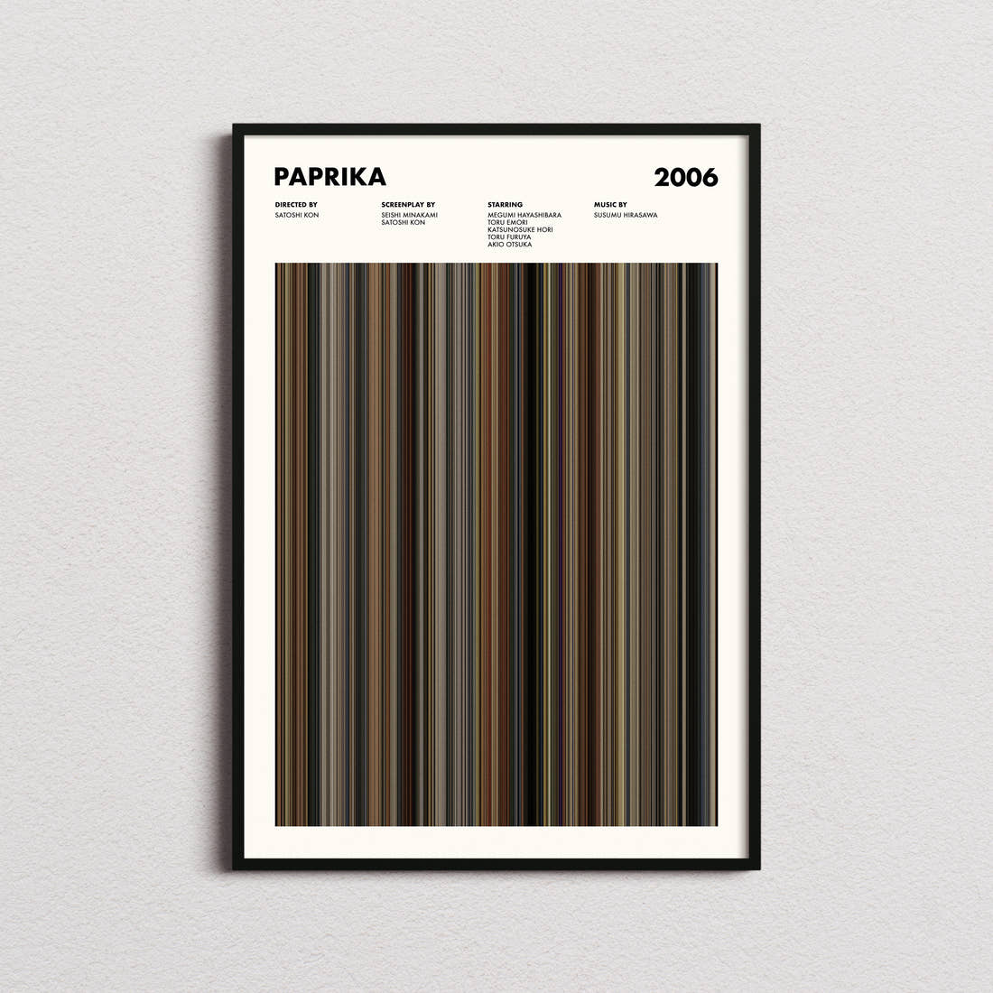 Paprika Movie Barcode Poster