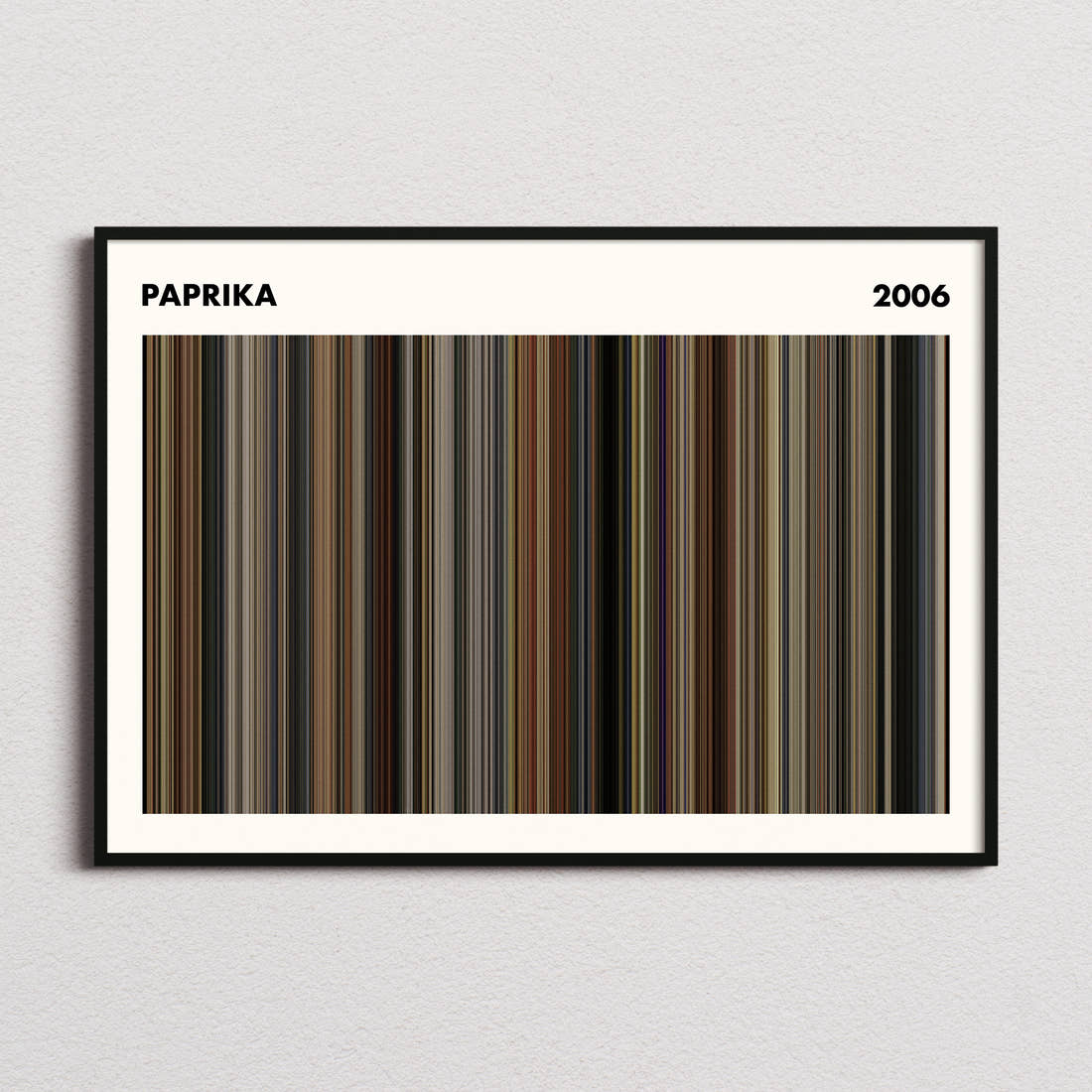 Paprika Movie Barcode Poster - Simplified