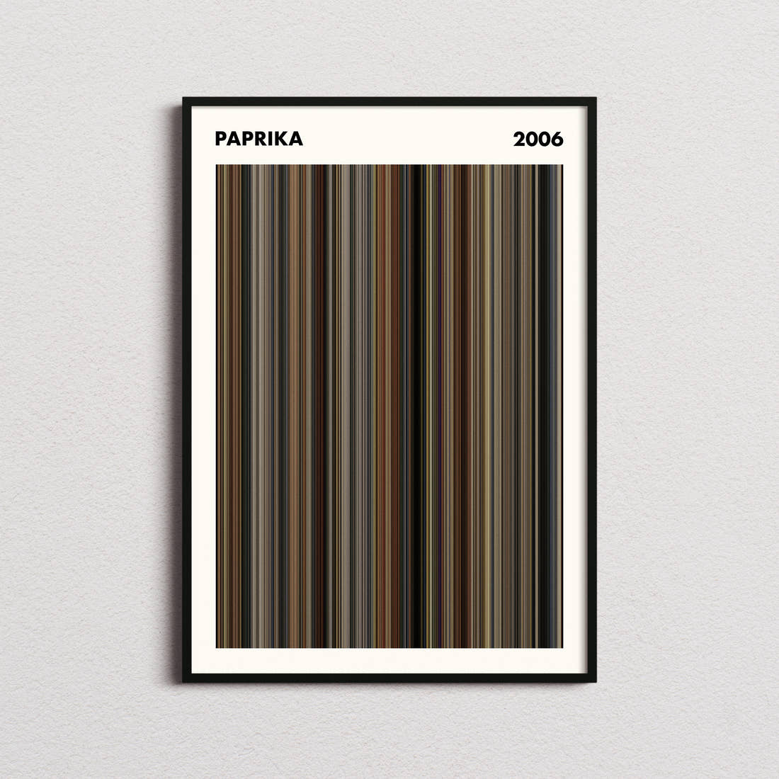 Paprika Movie Barcode Poster - Simplified