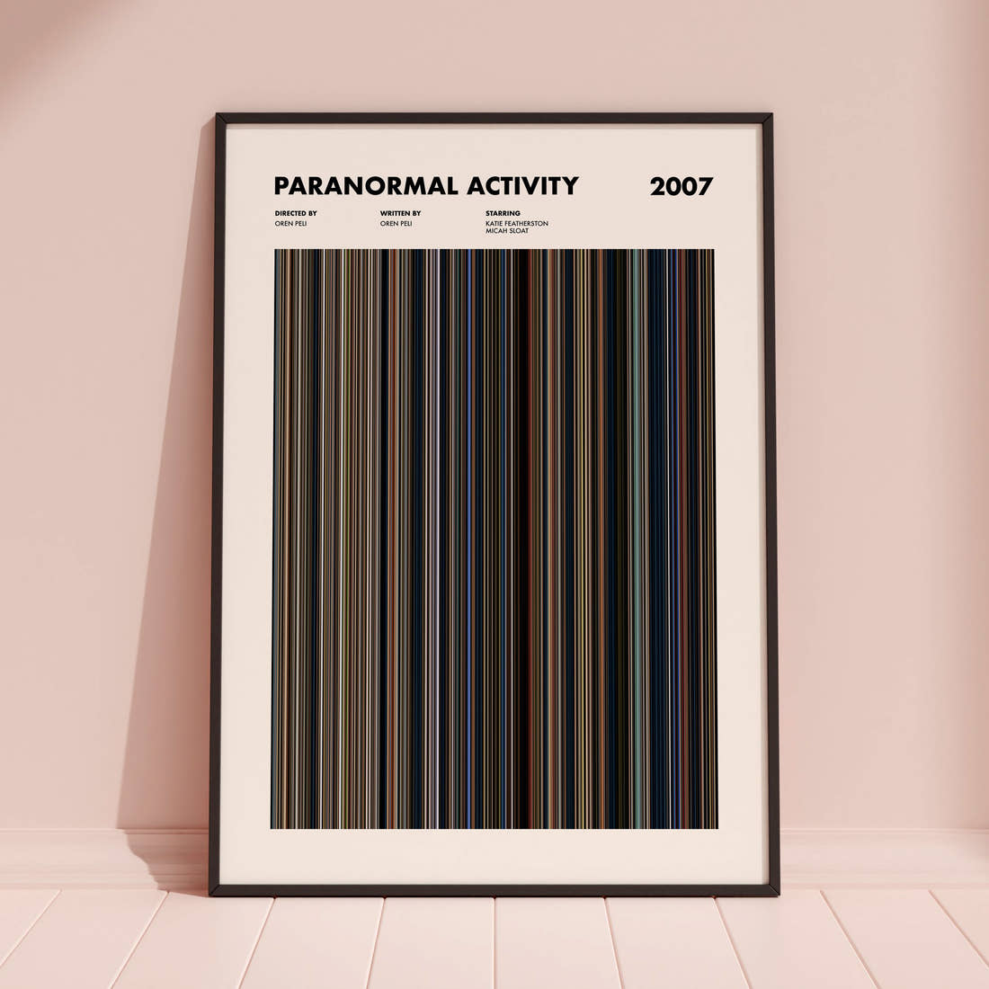 Paranormal Activity Movie Barcode Poster