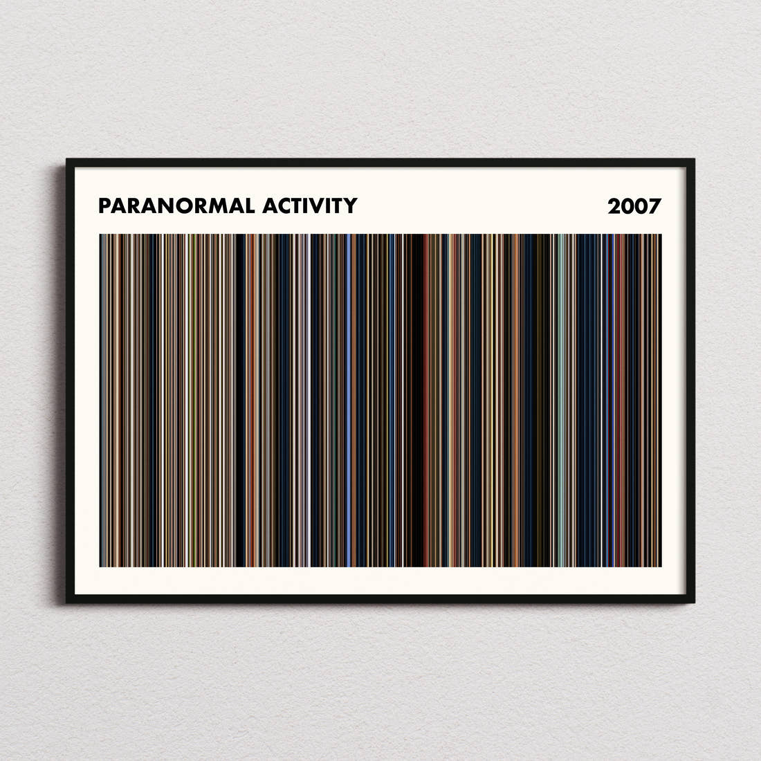 Paranormal Activity Movie Barcode Poster - Simplified